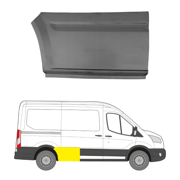 32478457 Ford Transit takalokasuojan etummainen korjauspelti