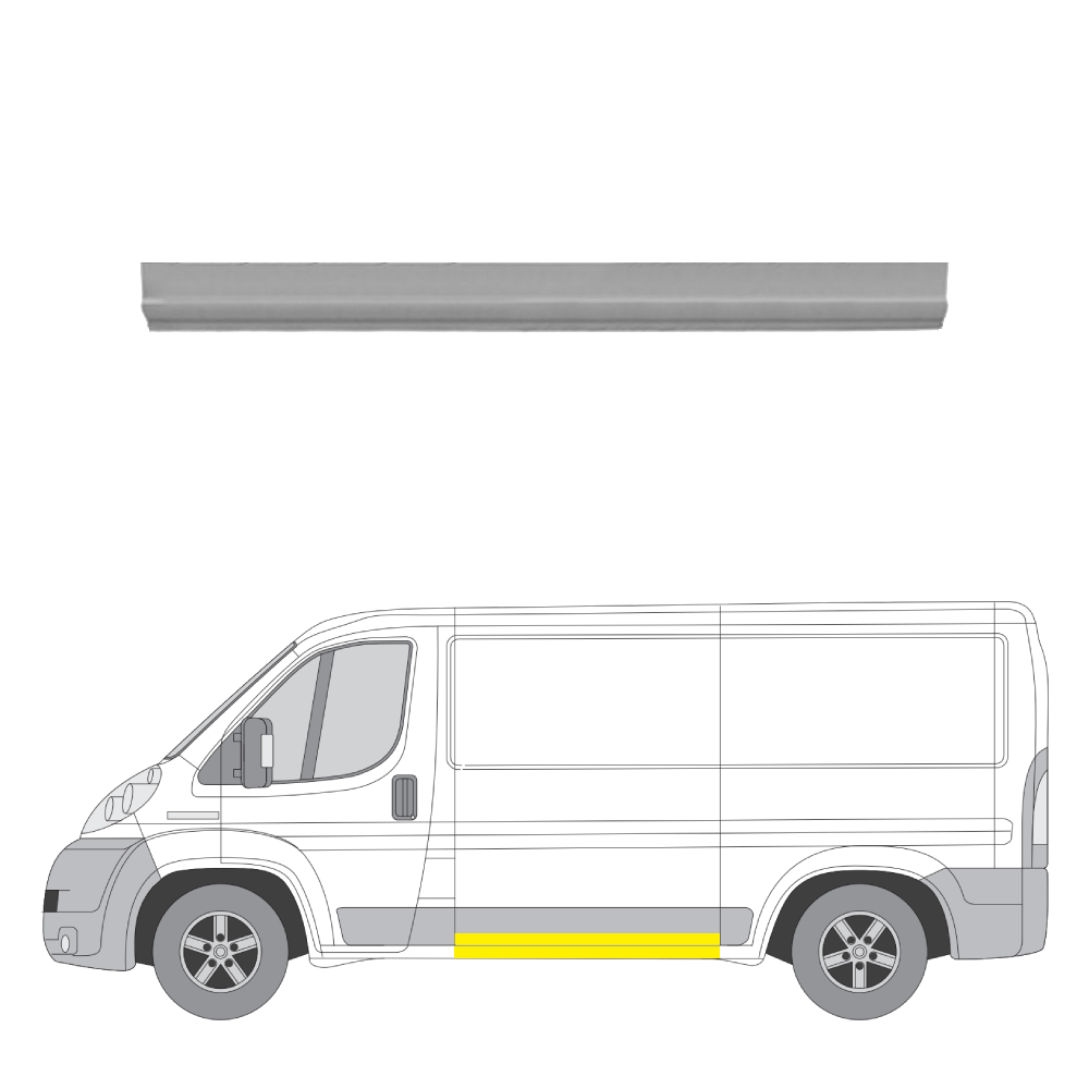 32478301 Sivupaneelin korjauspelti vasen Ford TRANSIT Bussi (FD_ _, FB_ _, FS_ _, FZ_ _, FC_ _) 2000–2014