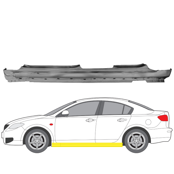 454141-1 Helmapelti vasen Mazda 3 (BK) 2003–2009