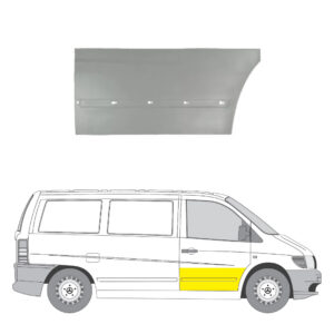 Etuoven ulompi alaosan korjauspelti oikea Mercedes-Benz VITO Bussi (W638) 1996–2003