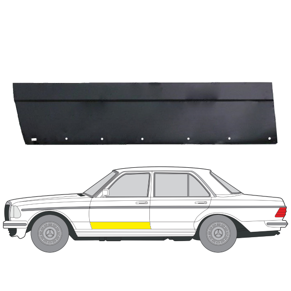 50134015 Etuoven ulompi alaosan korjauspelti vasen Mercedes-Benz 123 Sedan (W123) 1975–1985