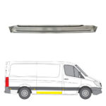 Liukuoven sisäosan korjauspelti oikea Mercedes-Benz SPRINTER 3-t Bussi (B906) 2006–2018
