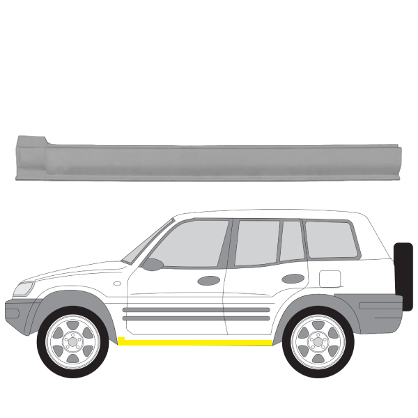 814441-1 Helmapelti vasen Toyota RAV 4 I (_A1_) 1994–2000