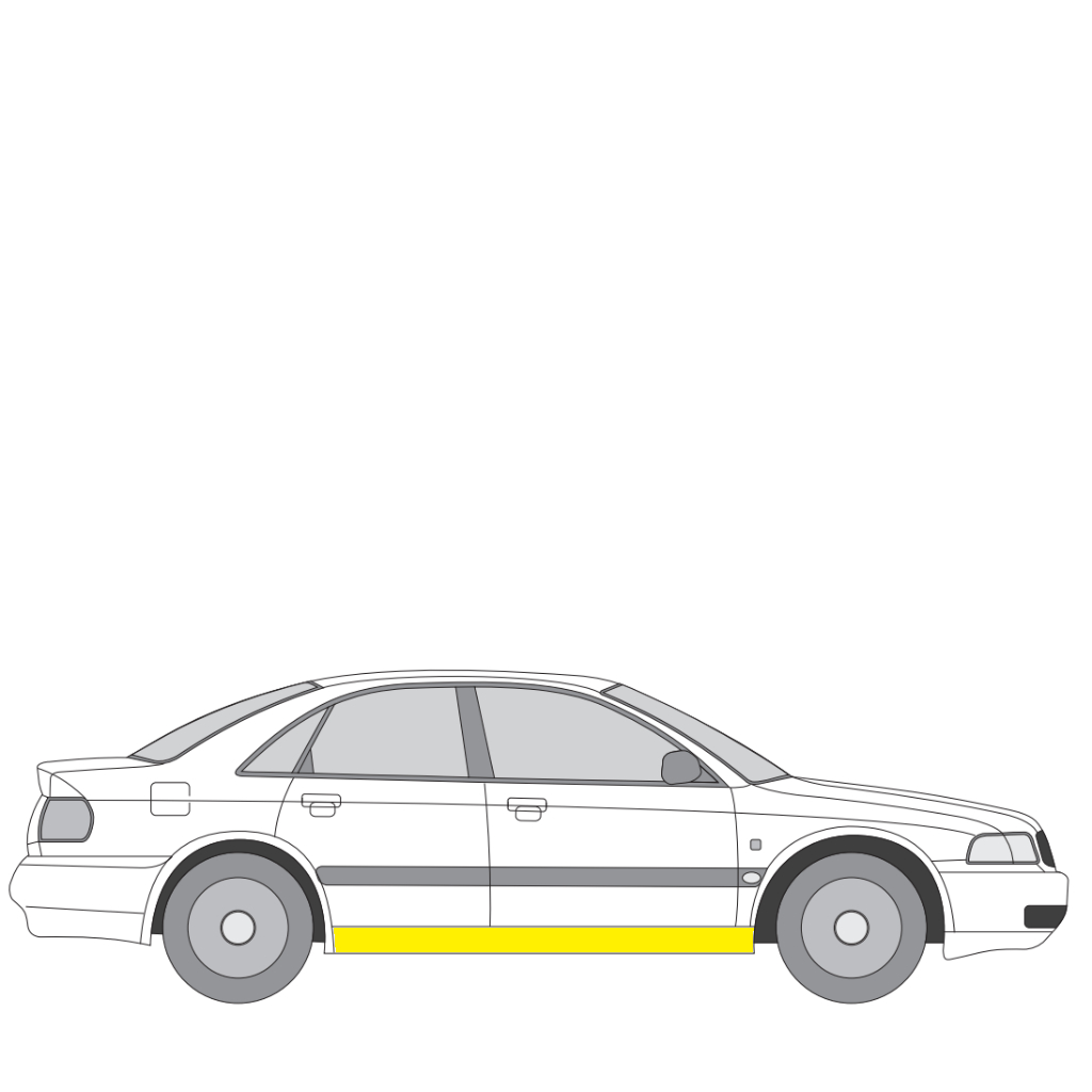 P11323-2 Helmapelti oikea Audi A4 B5 Sedan (8D2) 1994–2001