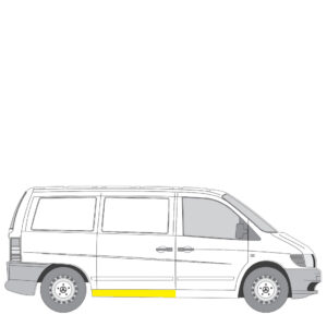 Helmapelti liukuoven alle oikea Mercedes-Benz VITO Bussi (W638) 1996–2003
