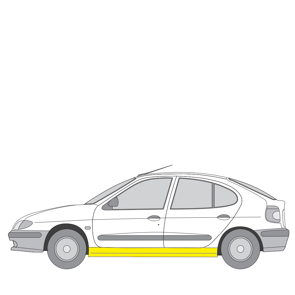 P67623-1 Helmapelti vasen Renault MEGANE I (BA0/1_) 1996–2003