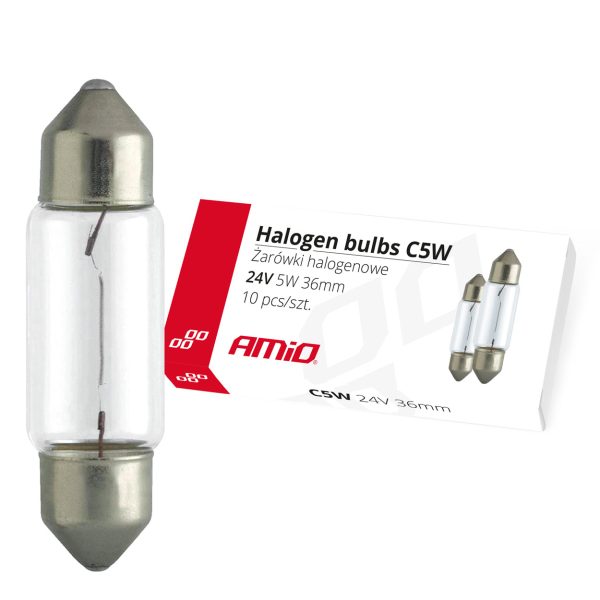 Halogen bulbs C5W Festoon 36mm 24V 10pcs