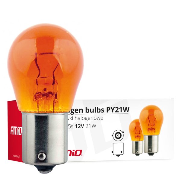 Halogen bulbs PY21W BAU15s 12V 21W AMBER