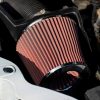 Car Air Conical Filter red/chrome