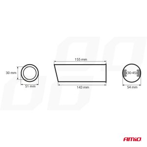 Muffler tail stainless steel MT 002