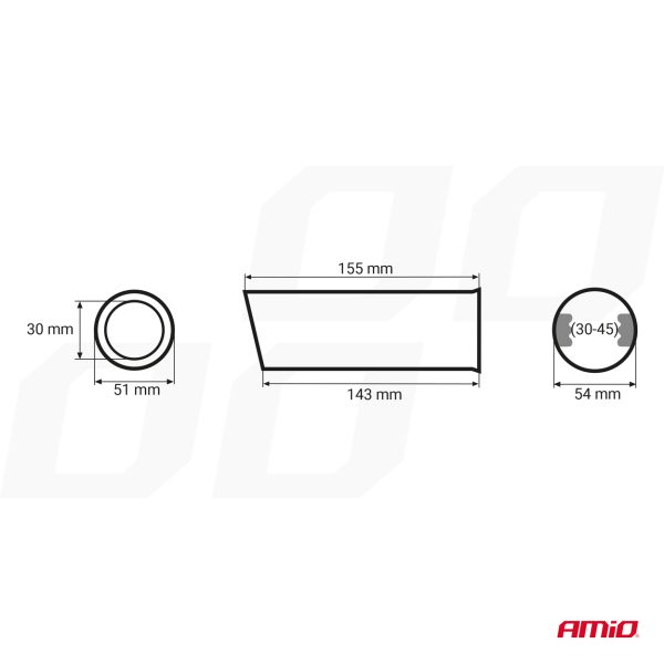 Muffler tail stainless steel MT 002