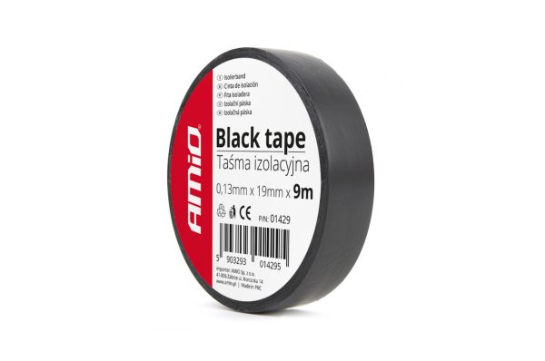 Black tape 19mm x 9m (12 pcs)