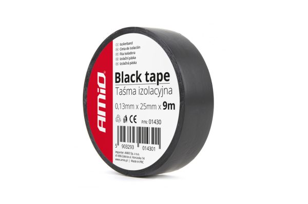 Black tape 25mm x 9m (9 pcs)