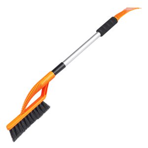 Telescopic brush/scraper with softgrip handle 84-118 cm