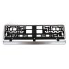 License Plate Frame - silver brush