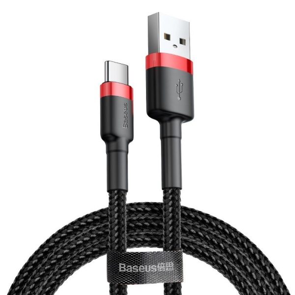 USB to USB-C cable Baseus Cafule 2A 2m red&black