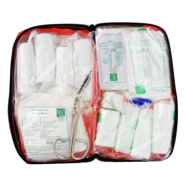 DIN 13164 first aid kit with mouthpiece