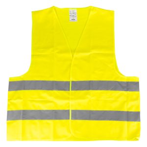 Safety vest yellow with certificate AMIO-01734