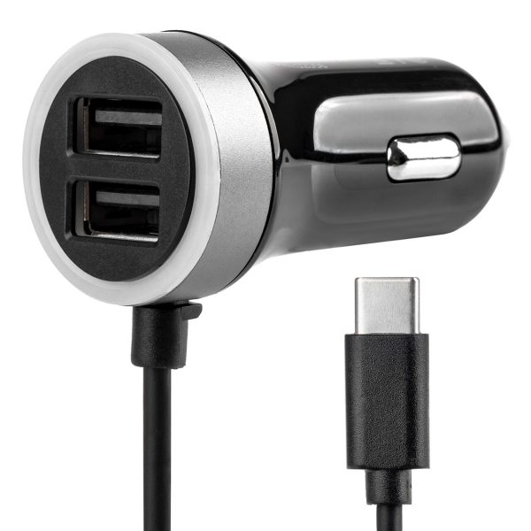 Phone charger 12/24V Micro C + 2x USB 2.4A PCH PRO-3