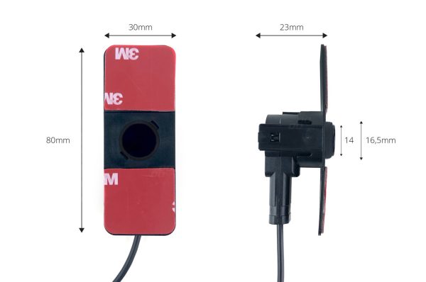 3" with HD-301-IR 4 sensors black inside mount