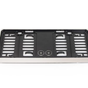 License Plate Frame small - BLACK CHROME