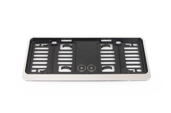 License Plate Frame small - BLACK CHROME