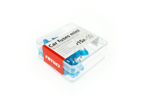 Car blade fuses mini box 50 pcs 15A