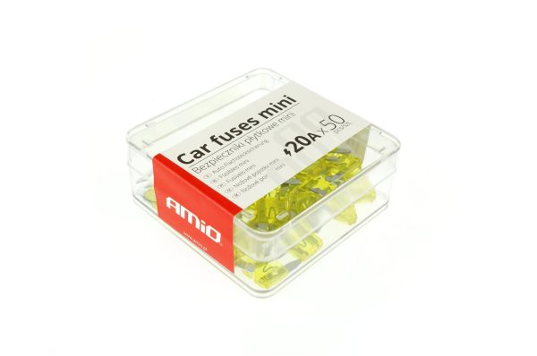 Car blade fuses mini box 50 pcs 20A