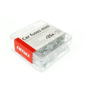 Car blade fuses mini box 50 pcs 25A