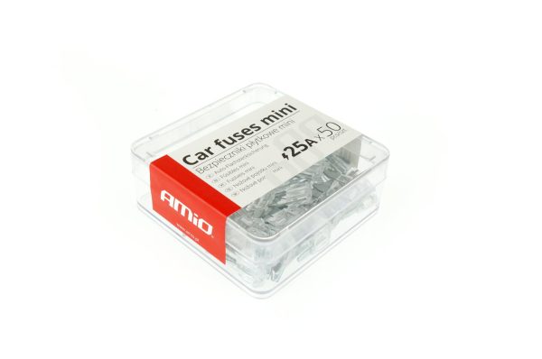 Car blade fuses mini box 50 pcs 25A