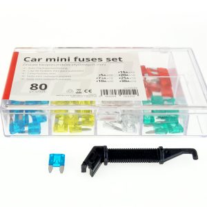 Car blade fuses mini box 80 pcs MIX