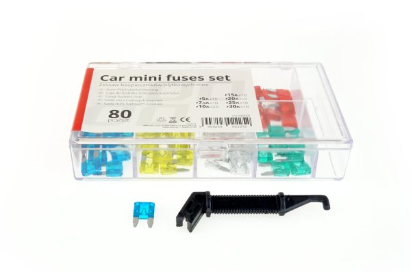 Car blade fuses mini box 80 pcs MIX