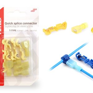 T-Type Quick Connect Connector 04-6mm2 24A 5pcs blister