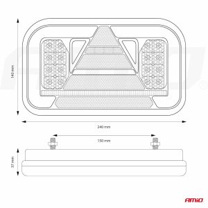 Rear combination LED lamp AMiO RCL-03-L dynamic