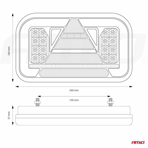 Rear combination LED lamp AMiO RCL-03-L dynamic