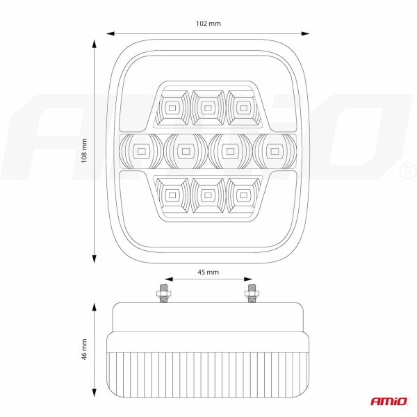 Rear combination LED lamp AMiO RCL-05-LR left/right