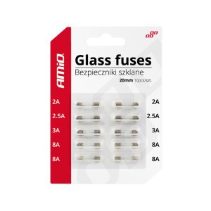 Glass fuses mini (20mm) 10 pcs