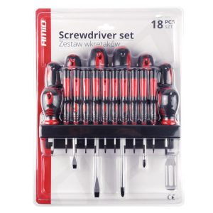 Screwdriver set with hanger CR-V