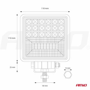 Working lamp AWL12 42 LED COMBO (2 modes) 9-36V