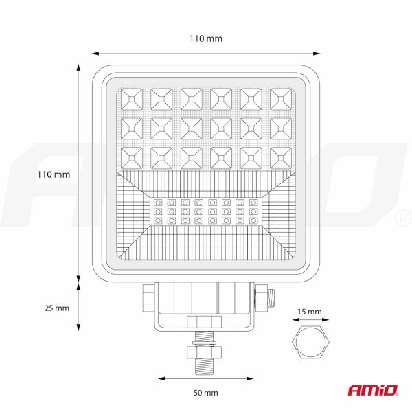 Working lamp AWL12 42 LED COMBO (2 modes) 9-36V