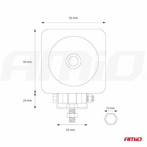 Working lamp AWL18 1LED HP SPOT 9-36V