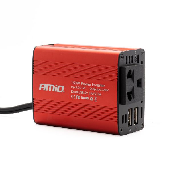 Power Inverter AMiO 12V/230V 150W/300W 2xUSB PI01