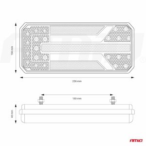 Rear combination LED lamp AMiO RCL-01-LR dynamic