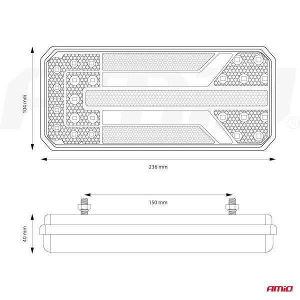 Rear combination LED lamp AMiO RCL-01-LR dynamic