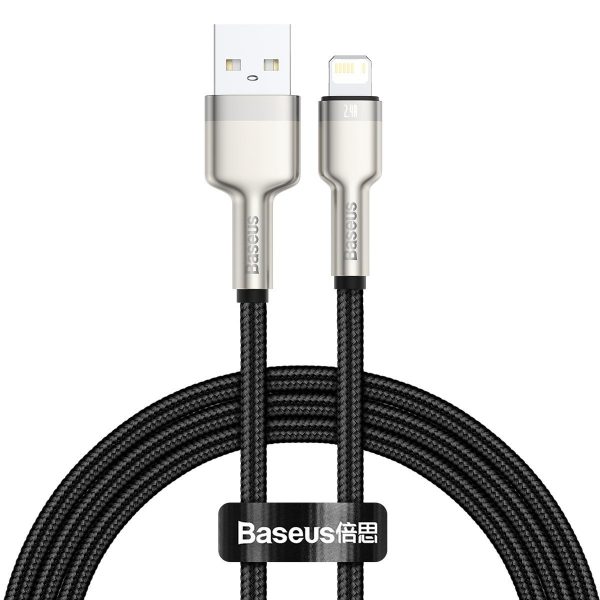 USB to Lightning Baseus Cafule black 2.4A 1m