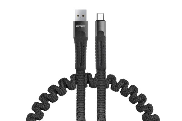 USB to micro USB spring cable 1.2m AMiO UC-12