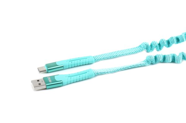 USB to USB-C spring cable 1.2m AMiO UC-14