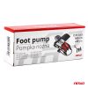 HQ Double piston 2xO45mm foot pump with pressure gauge and adapters PU07