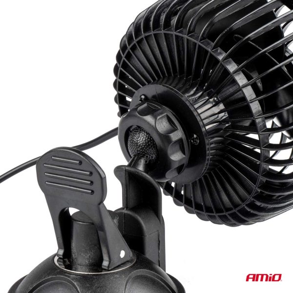 Car fan with suction cup 6" 12V