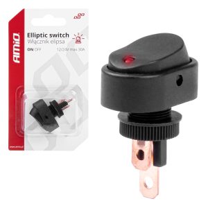 Elliptic switch with Red Light 12/24V max30A ON/OFF